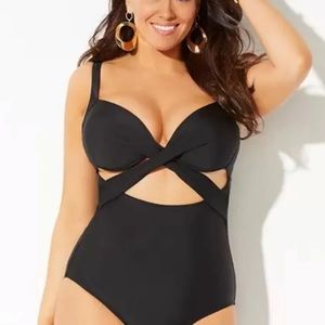 Criss cross cut out one piece